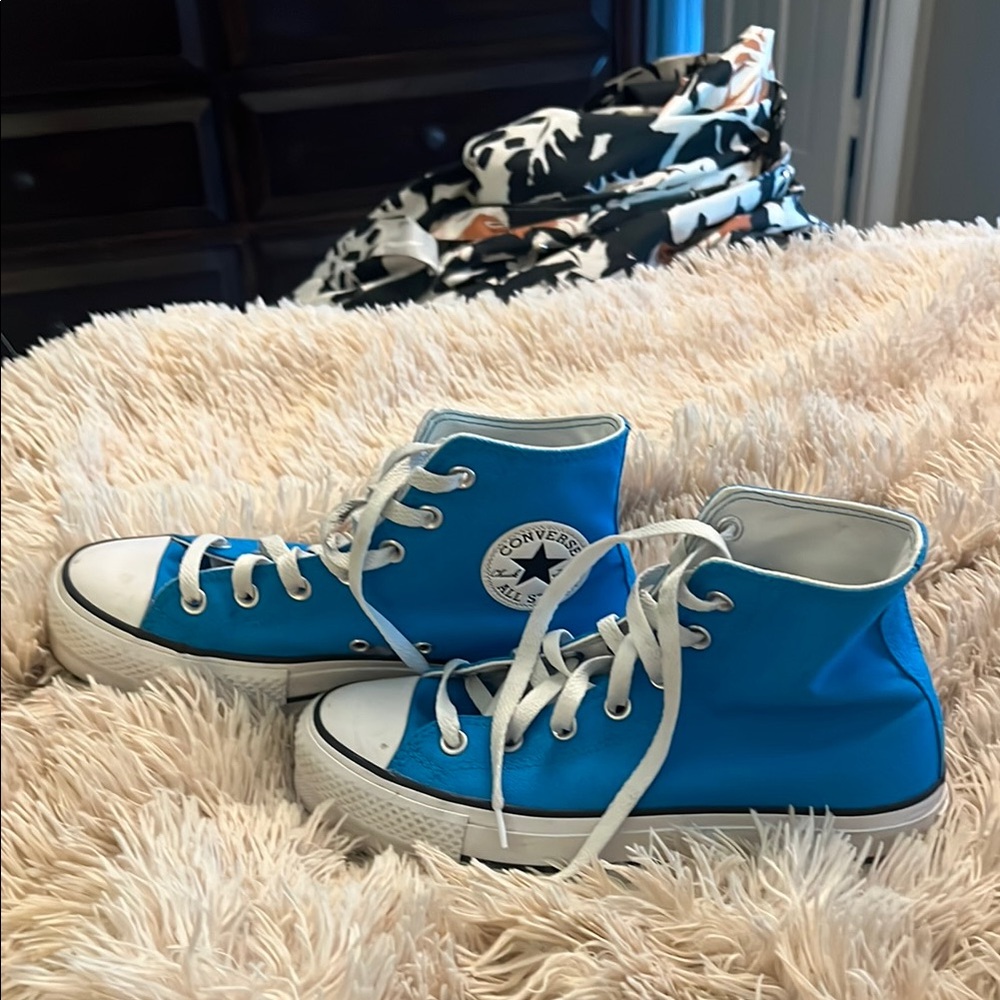 Converse Chuck Taylor All Star -  Blue High-Top Sneakers women’s size 7 - Picture 3 of 10